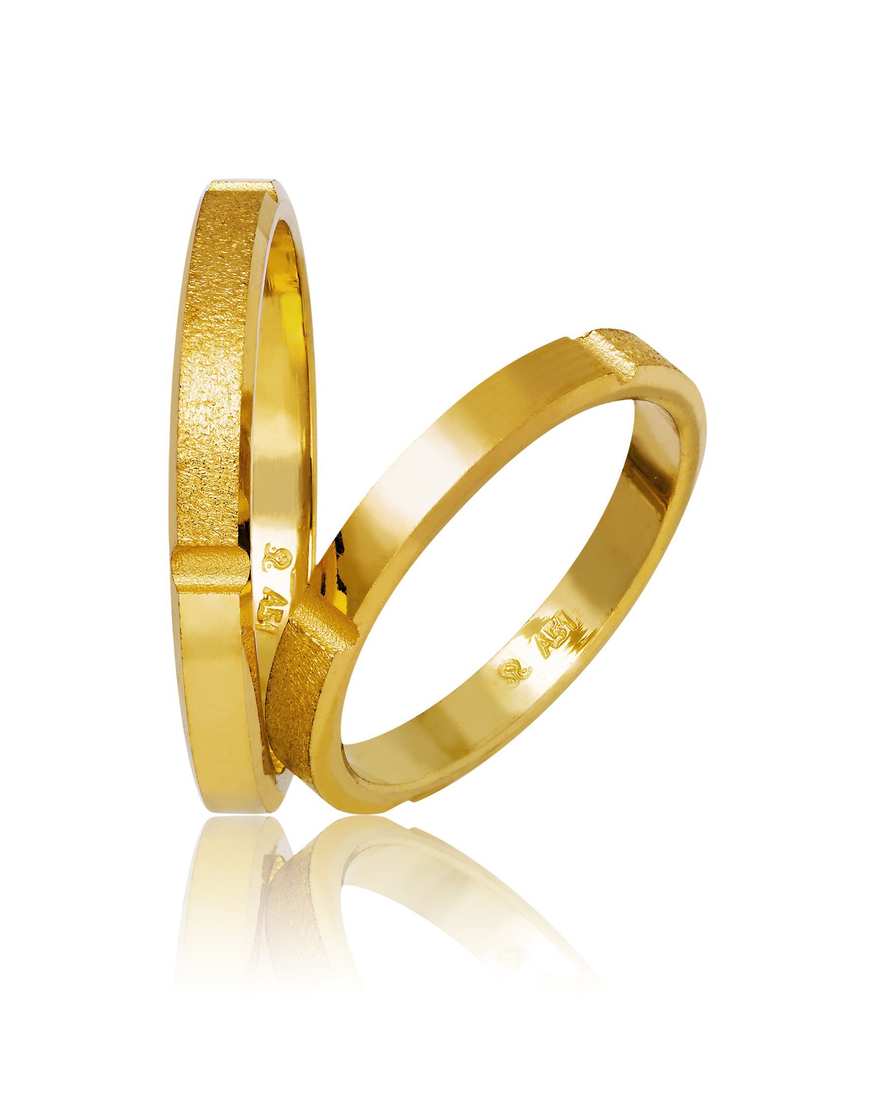 Golden wedding rings 3mm(code 744)